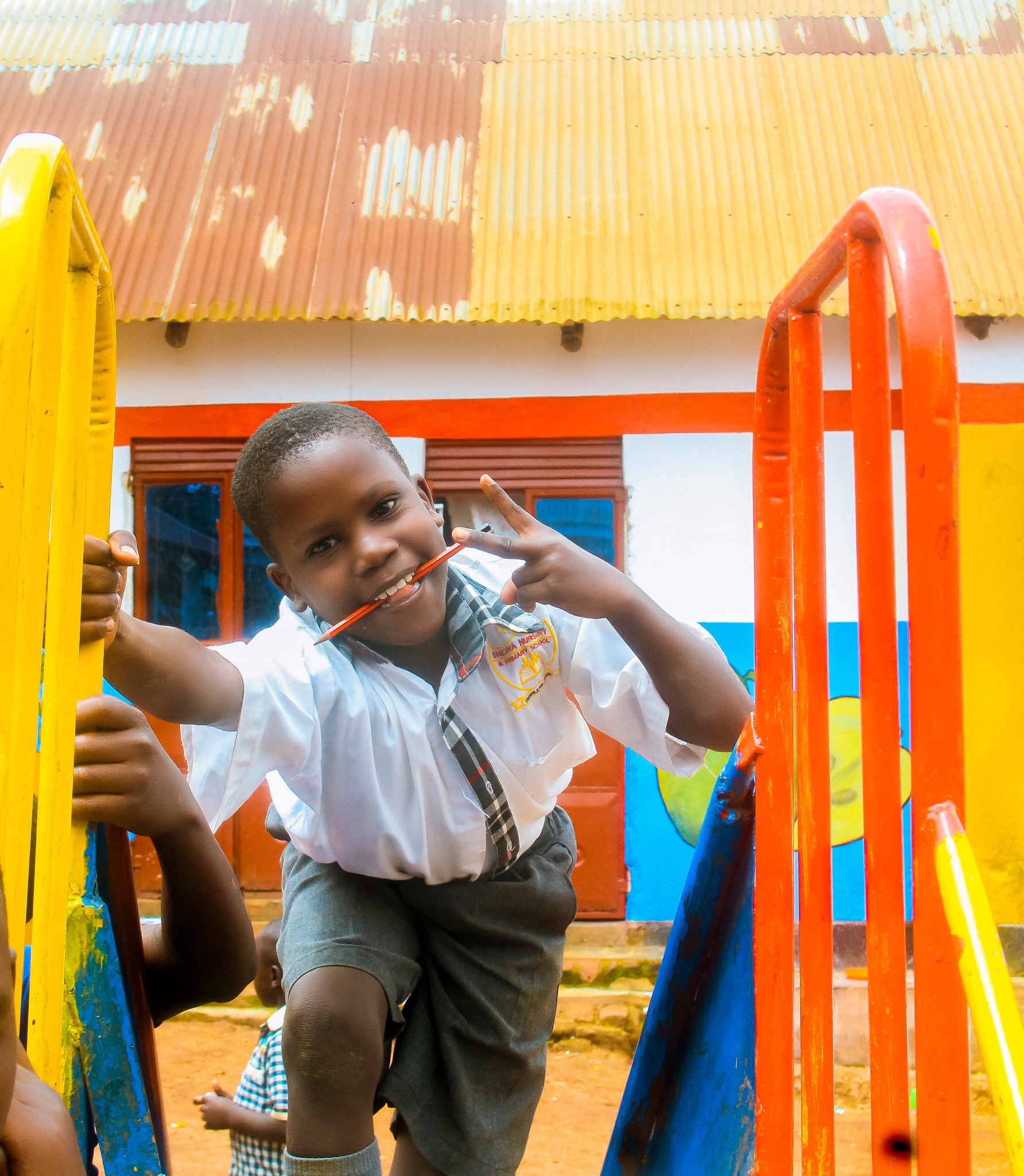 Children at Sheana Nursery and Primary School